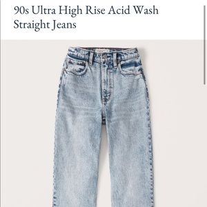 90s ultra high rise straight jeans